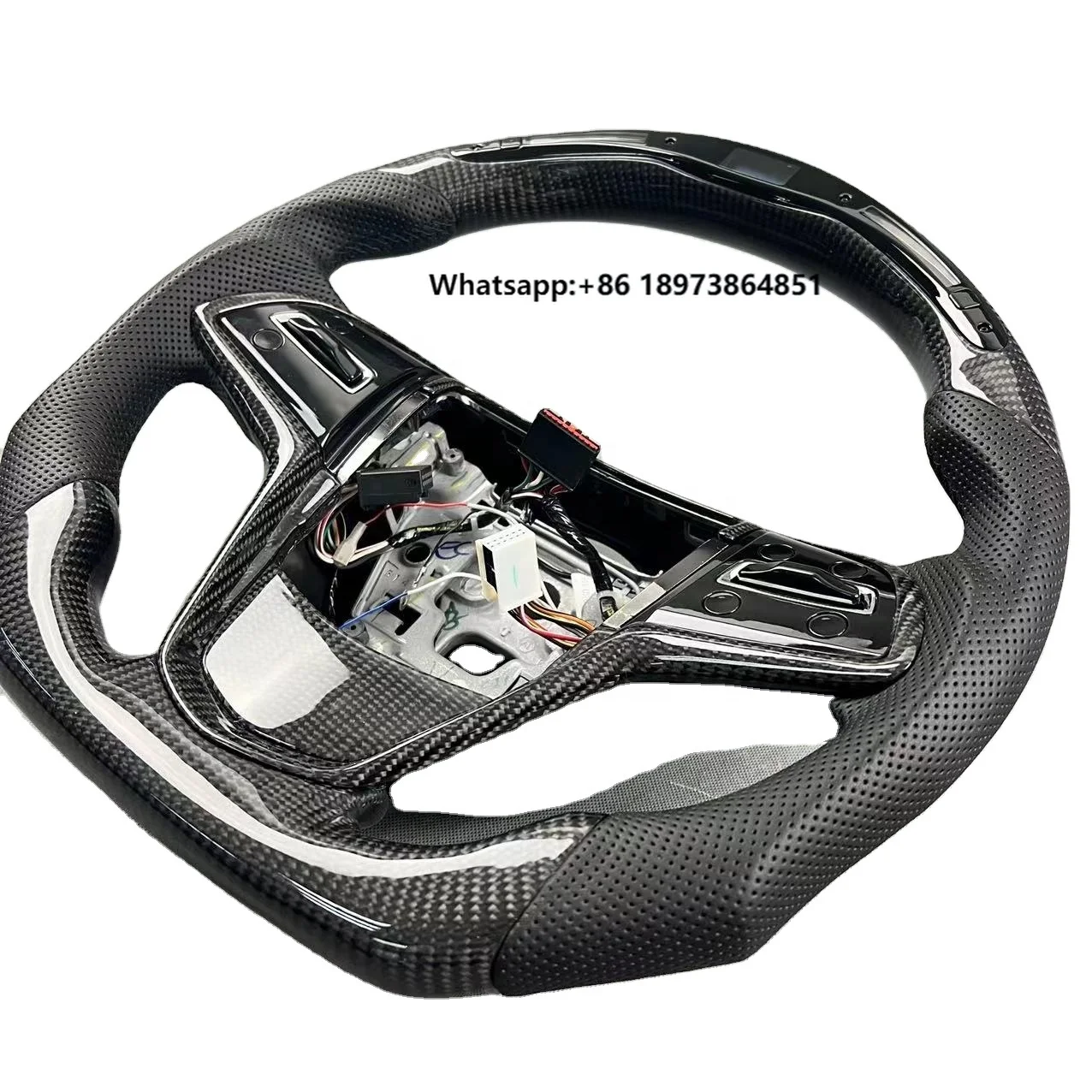 

Carbon Fiber Car Steering Wheel With for Cadillac ATS