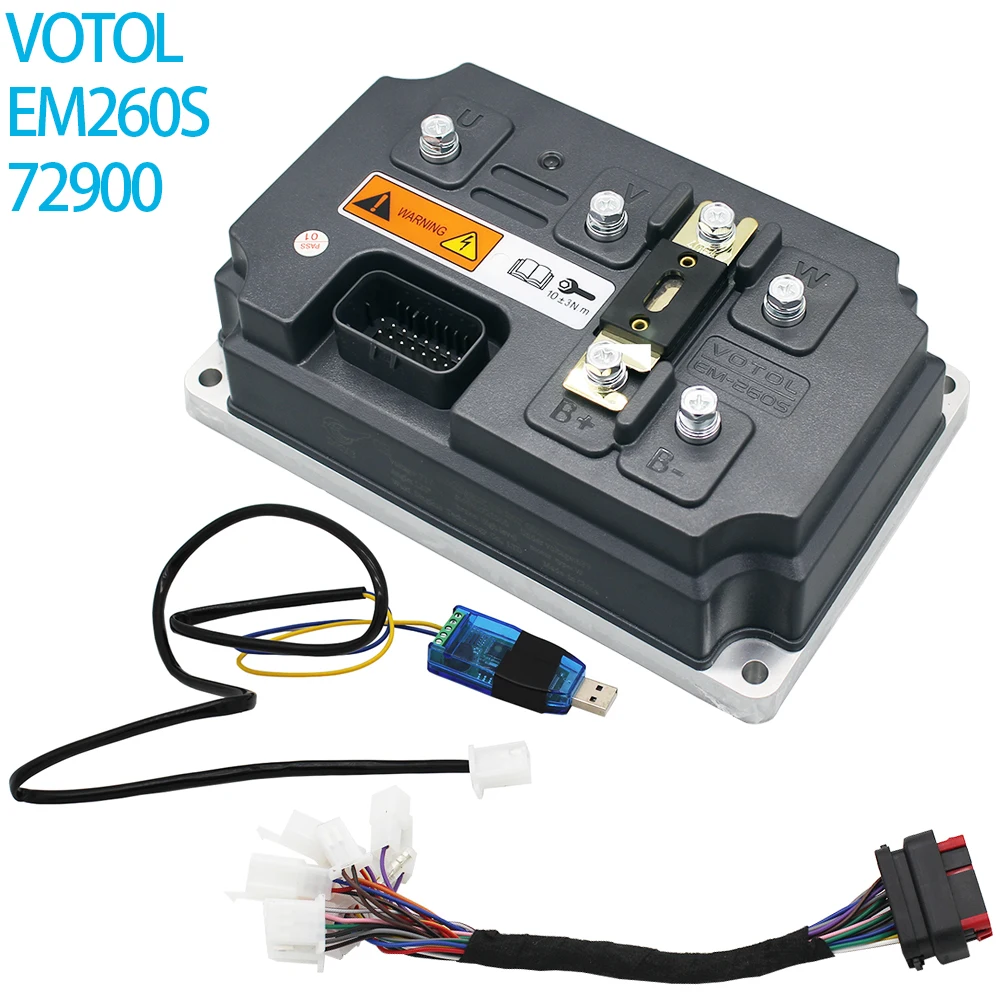 VOTOL EM260S 72900 6KW-8KW sine wave controller is used to drive the motor in the wheel hub of scooter electric motorcycle