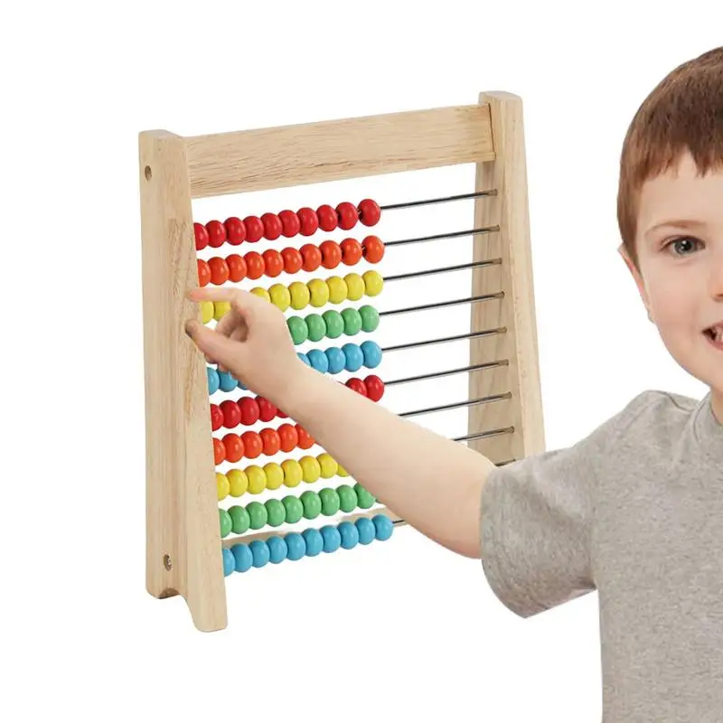 

Abacus For kids Wooden Abacus 10-row Colorful Beads Counting Toddlers Mathematics Toy Beads Game Kid Sensory Toy For Children