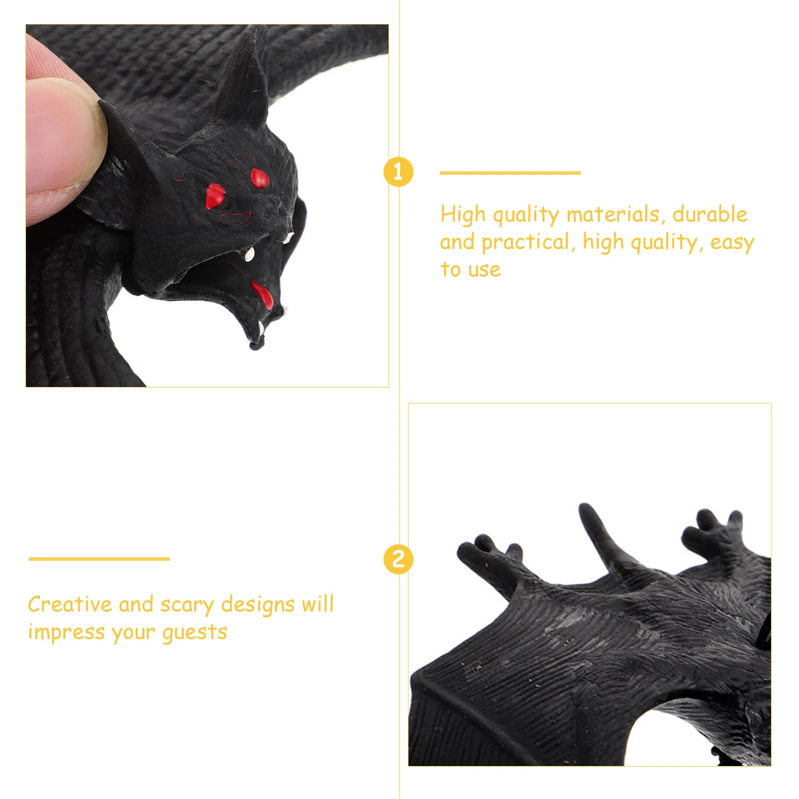 

18 Pcs Simulation Rubber Bat Decorative Pendants Decorations Door Hanging Halloween Bats