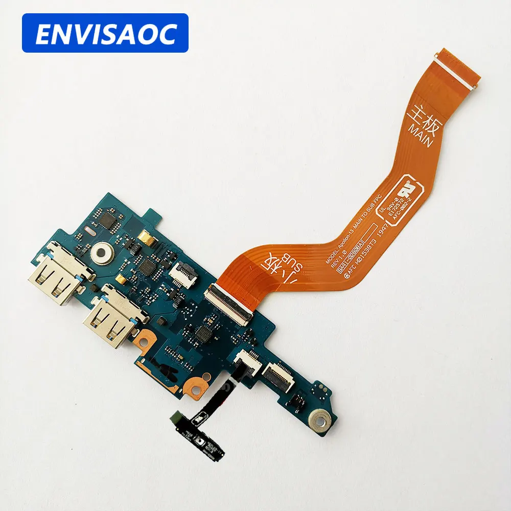 Cabo da Placa do Botão de Energia e Porta USB para Notebook Samsung Galaxy Book Flex NP730QCJ 2-em-1 Flex 2 Alpha NP730QDA (OEM)