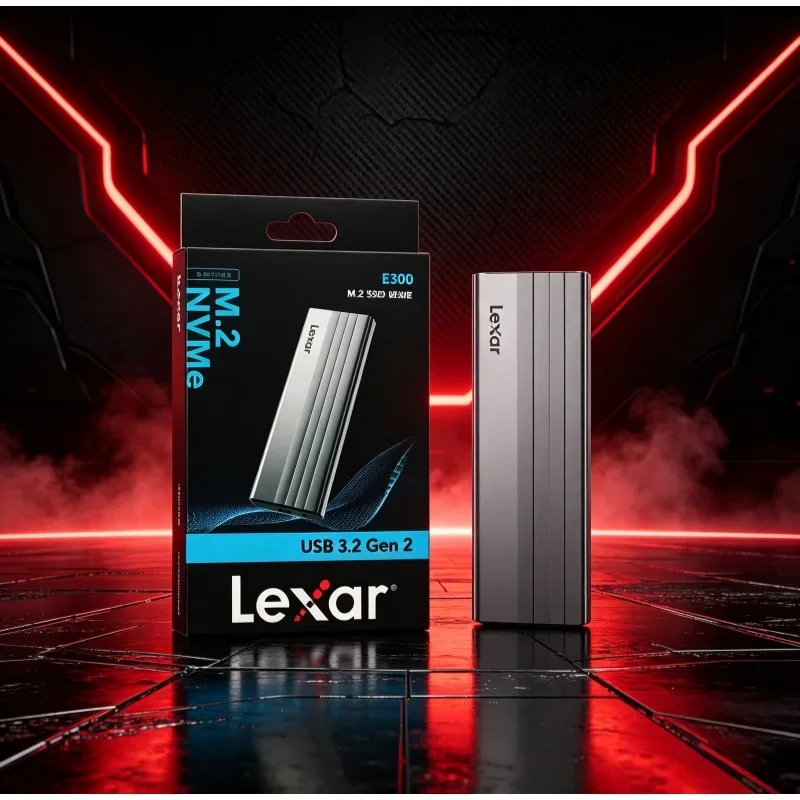 USB3.2 Gen2 Portable External Enclosure Lexar E300 For M.2 NVMe SSD Hard Drive Case For Desktop Notebook Storage Build
