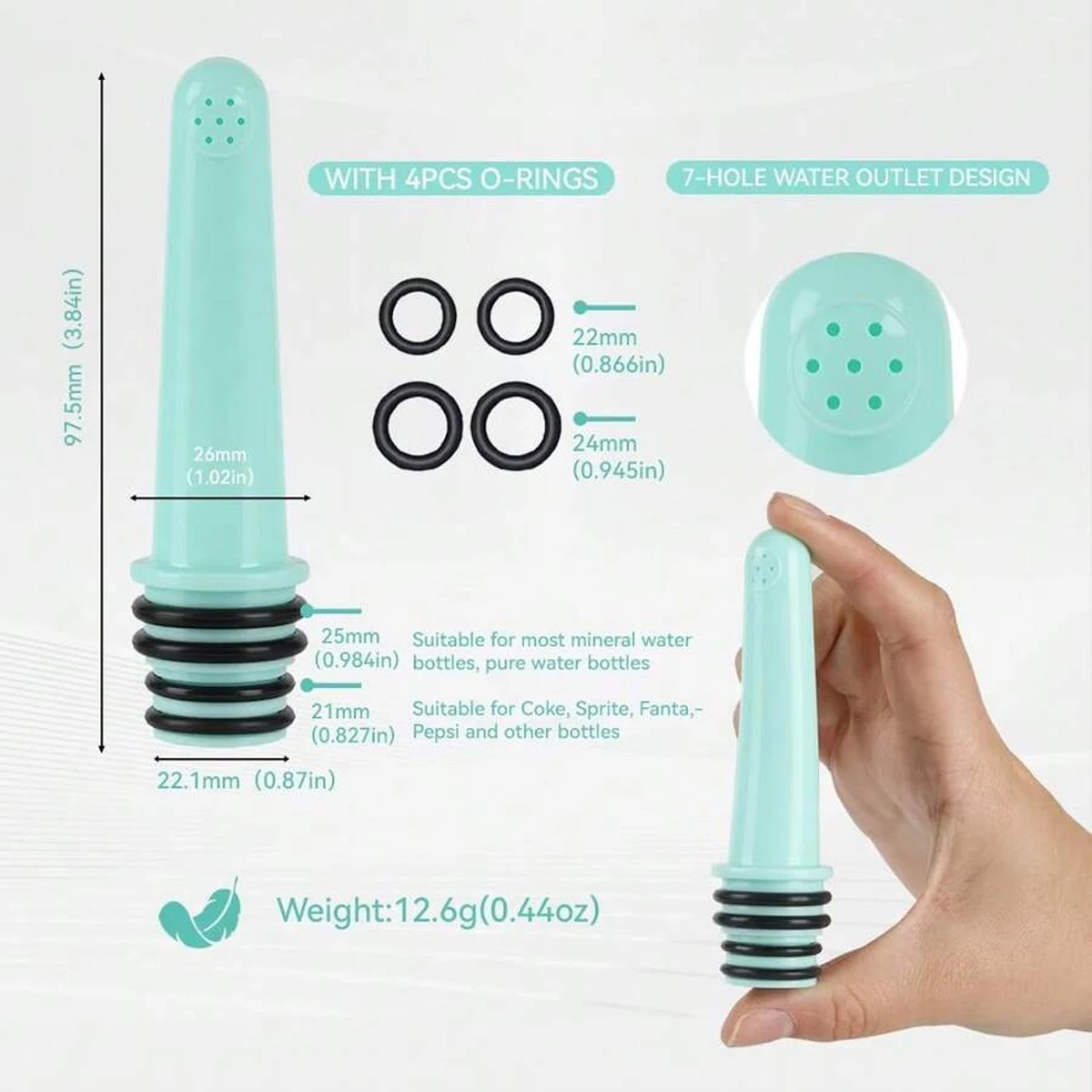 3 Portable Bidets, Suitable for Female Hygiene, Ideal for Use in the Bathroom or Travel, Compatible with Each Bottle, Mini Size, Personal Handheld Hygiene Care, Suitable for Toilet Use or Washing