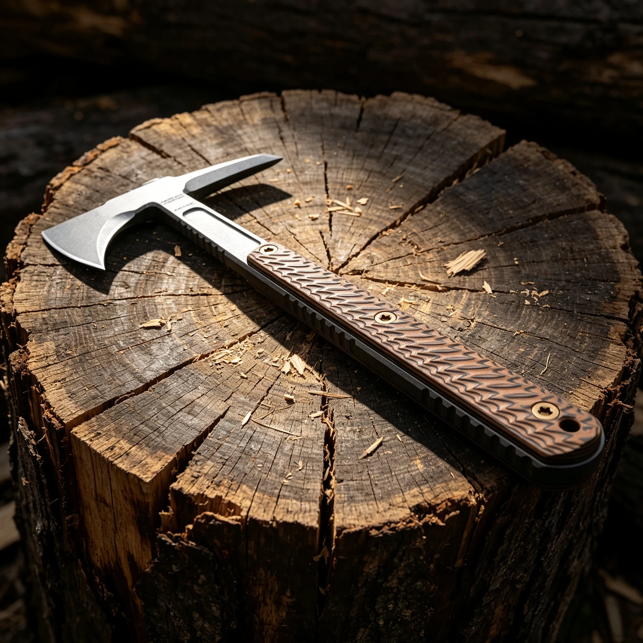 RMJ Butcherbird Tactical Axe 80crv2 Steel Jungle Obstacle Clearance Logging Tool for Camping Adventure Emergency Use