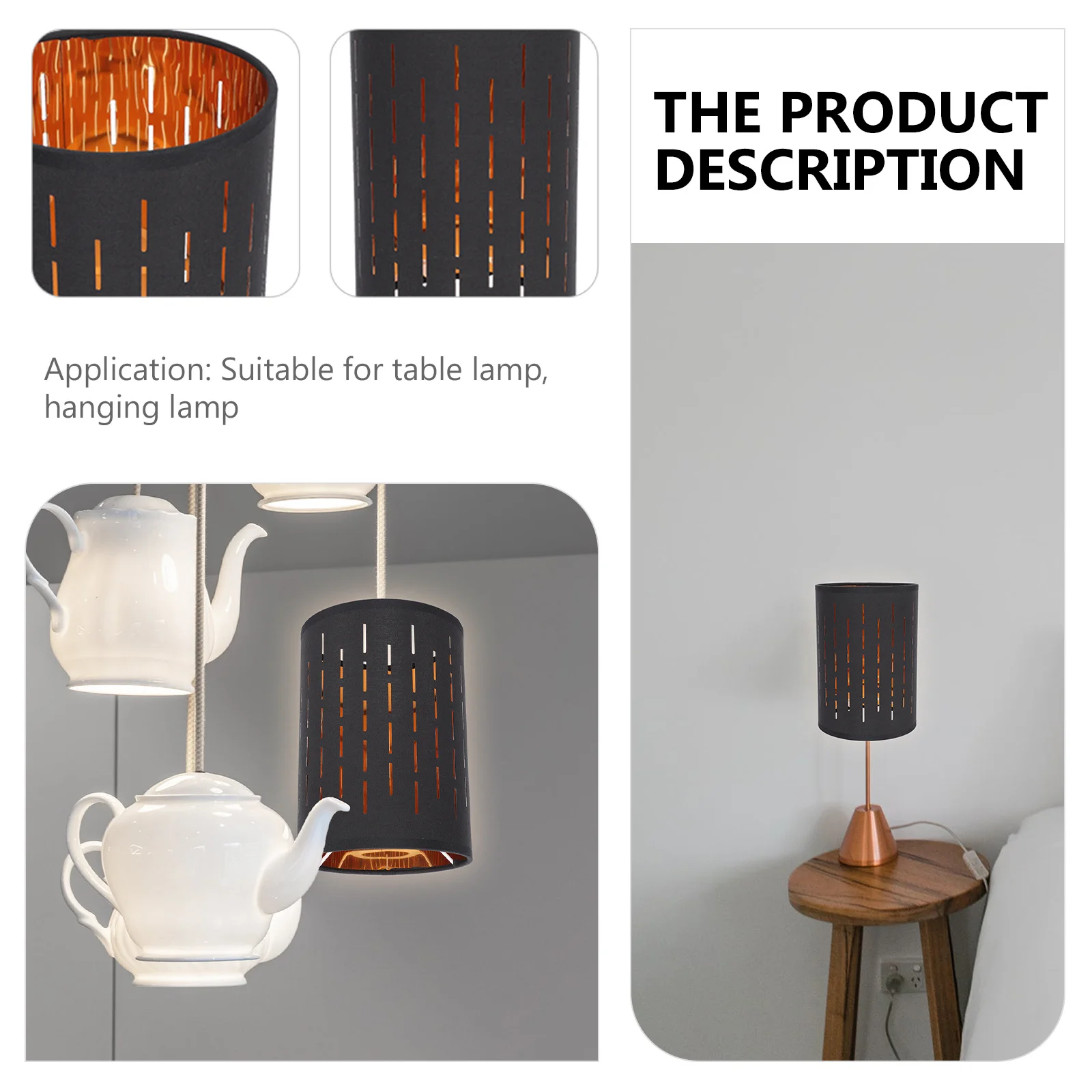 

Round Hollow Lampshade Premium Metal Cloth Material Soft Light Diffuser For Bedroom Modern Household Lamp Accessory