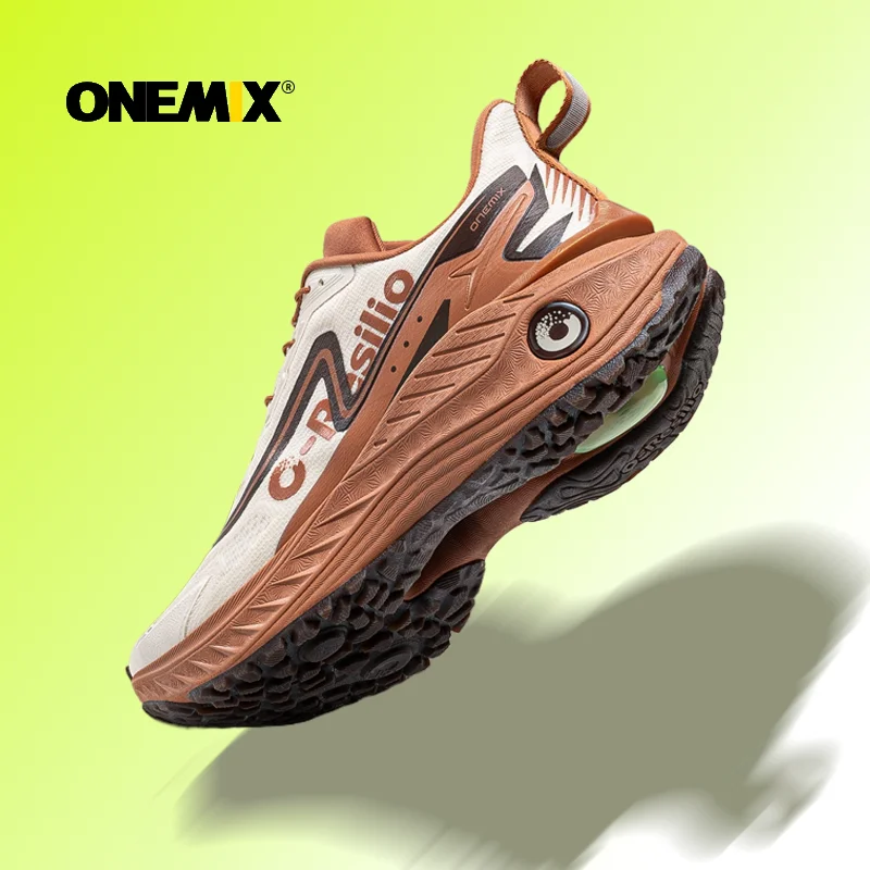 

ONEMIX Non Slip Men Hiking Shoes Lightweight Wear Resistant Cushioning Outdoor Trekking Walking Jogging Sneakers 24203