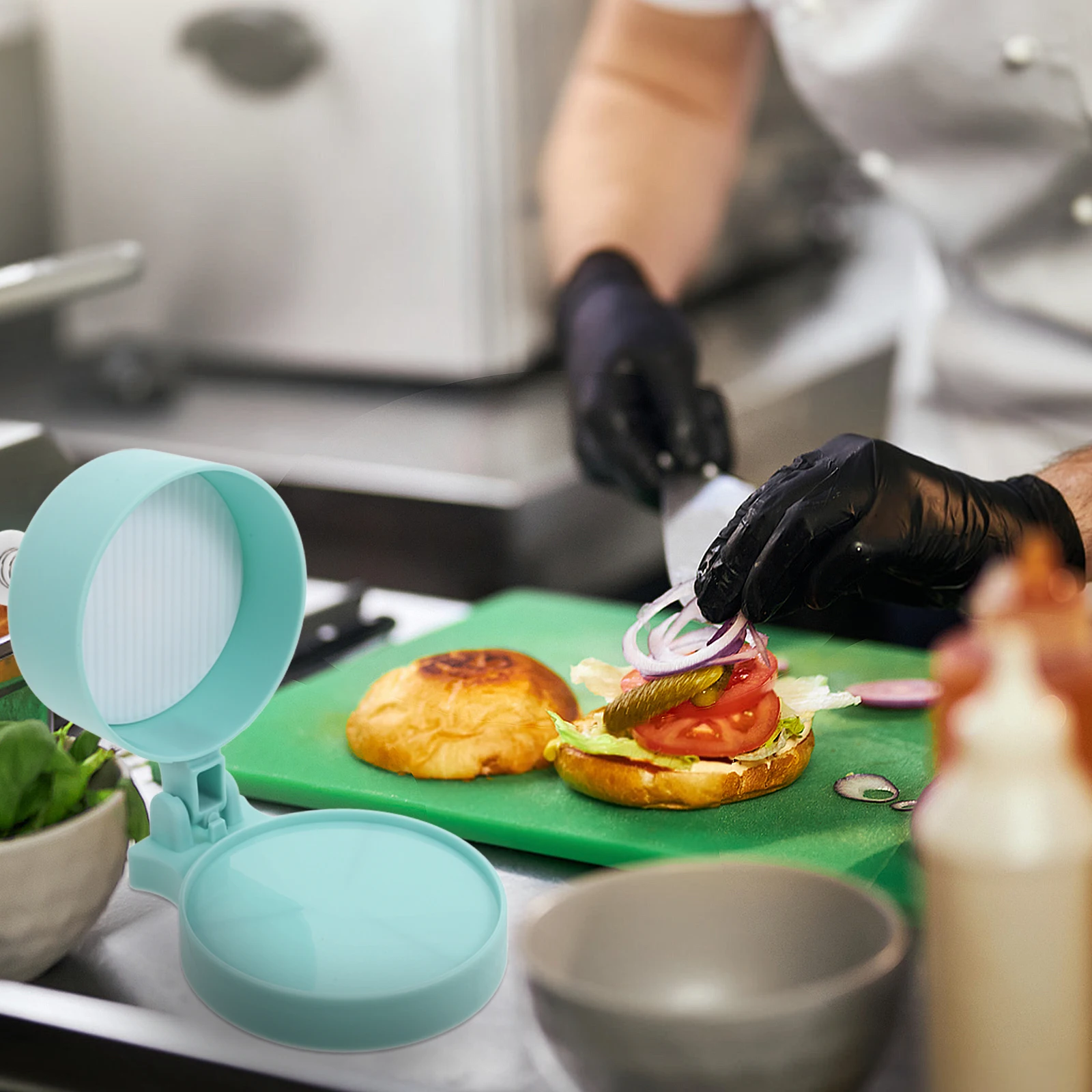 

Burger Patty Hamburger Patty Maker Hamburger Press Maker Reusable Steel Kitchen Tool Patties Household