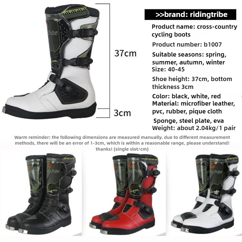 

Motorcycle Boots 40-45 Sizes Motorcycle Shoes Men Motorbike Racing Motocross Off-Road Motorbike Riding Boots Botas Para Moto