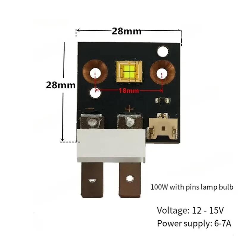 High Power 2828 100W LED Bead Stage Light 12-15V 6-7A COB LED Chip With Plug-In Pins For DJ Club Theater Show