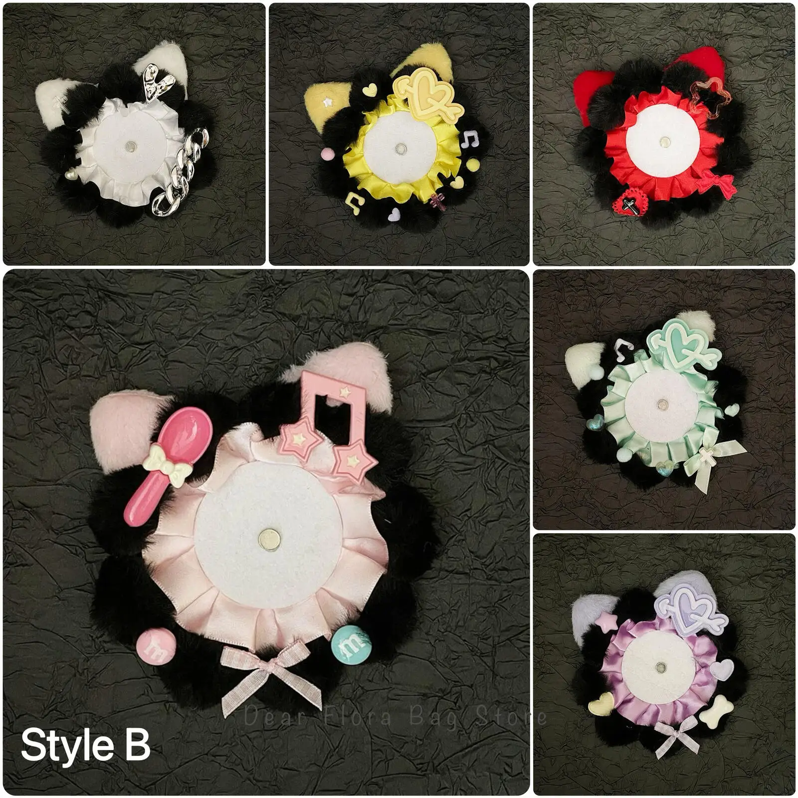 Origina Cat Ear Badge Holder Ita Bag Decoration Insert Accessories Handmade DIY 55-58mm Pins Tray Cover Base Anime Badge‌s Stand