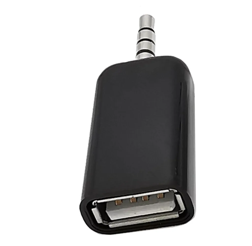 Adaptateur Aux de voiture USB A femelle vers clé USB mâle 3.5mm pour connecter le lecteur CD tête Audio USB AF DC 3.5mm MP3/4/5