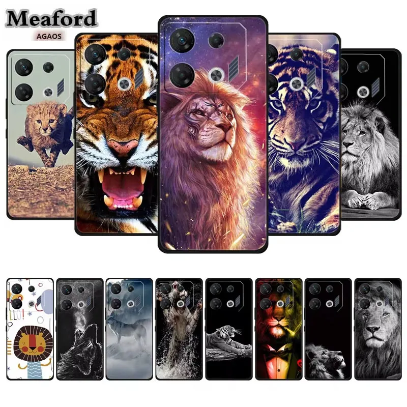 Animal Case for Infinix GT 10 20 Pro Original Fashion Protective Funda TPU Soft Silicone Phone Cover for GT20 GT 10Pro Lion Capa