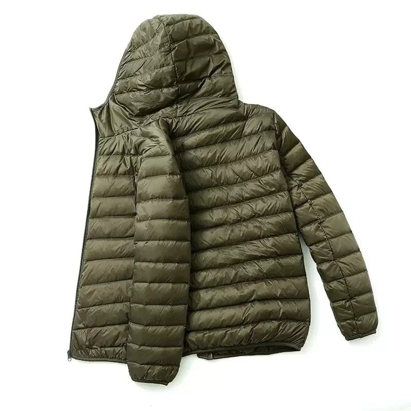 Herbst und Winter Mode ultraleichte Ente Daunen Kapuze Daunen jacke Herren weiße Ente Daunen feder warmen Mantel Herren Straßen kleidung