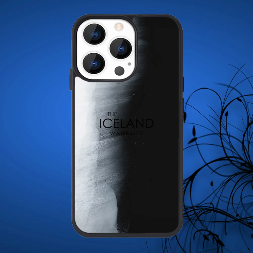 Funda de teléfono con diseño fresco de Iceland para iPhone 16,15,14,13,12,11,Plus,Pro,Max, Mini Magsafe, carga magnética inalámbrica