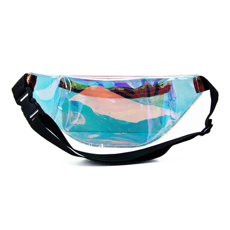 Holographic Waist Bag Translucent Fanny Pack Hologram Beach Travel Waistbag New Women Belt Bag Bum Hip Pouch Money Phone Holder