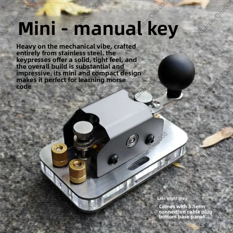 Morse Code Mini CW Straight Key, Learning Training Radio Telegraph Transmitter, Morse Practice Telegraph Key