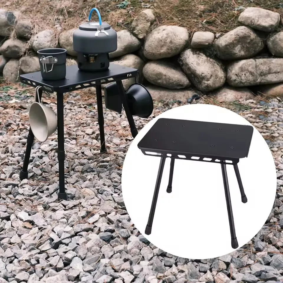 Outdoor Table And Chair Dual-Use Table, Liftable Portable Stool Outdoor Fishing Camping Chair Desk