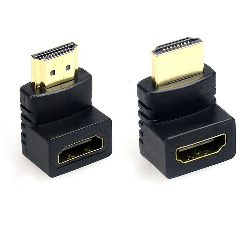 90 Degree 270 Degree HDMI-compatible Right-angle Connecting Hubs HDMI Male To Female HDMI Elbow Connector PC Hardware Adapter