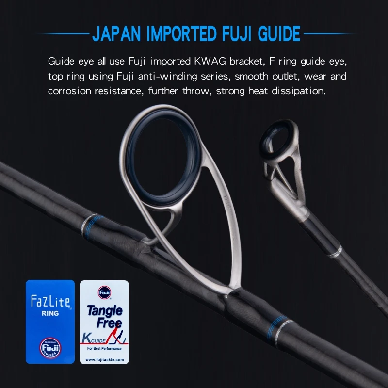 Lurekiller Game Type L Fuji Guides Slow Jigging Rod 1.98M 662L/ML/M Ocean Boat Rod Light Jiggign Rod Jig 40-250G