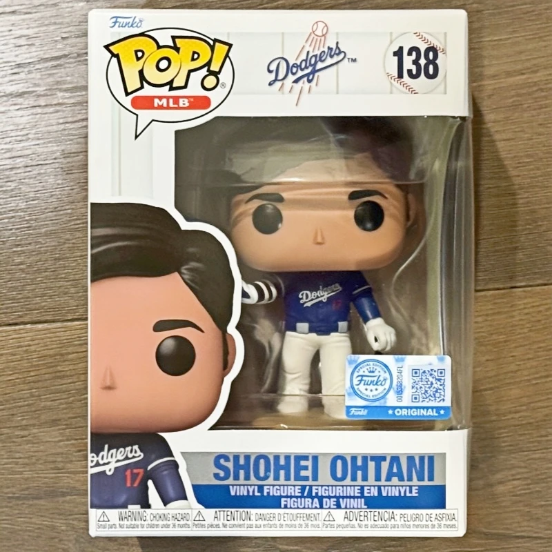Original Funko Pop! MLB Shohei Ohtani #138 Los Angeles Dodgers Vinyl Figure Sports Collectible Model Desktop Decor Gift for Fans