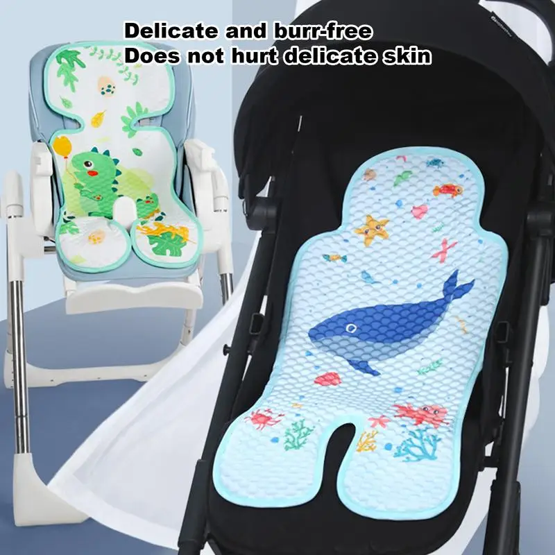 Baby stroller ice silk mat stroller mat baby cool mat summer breathable walking baby magic seat cushion Accessories