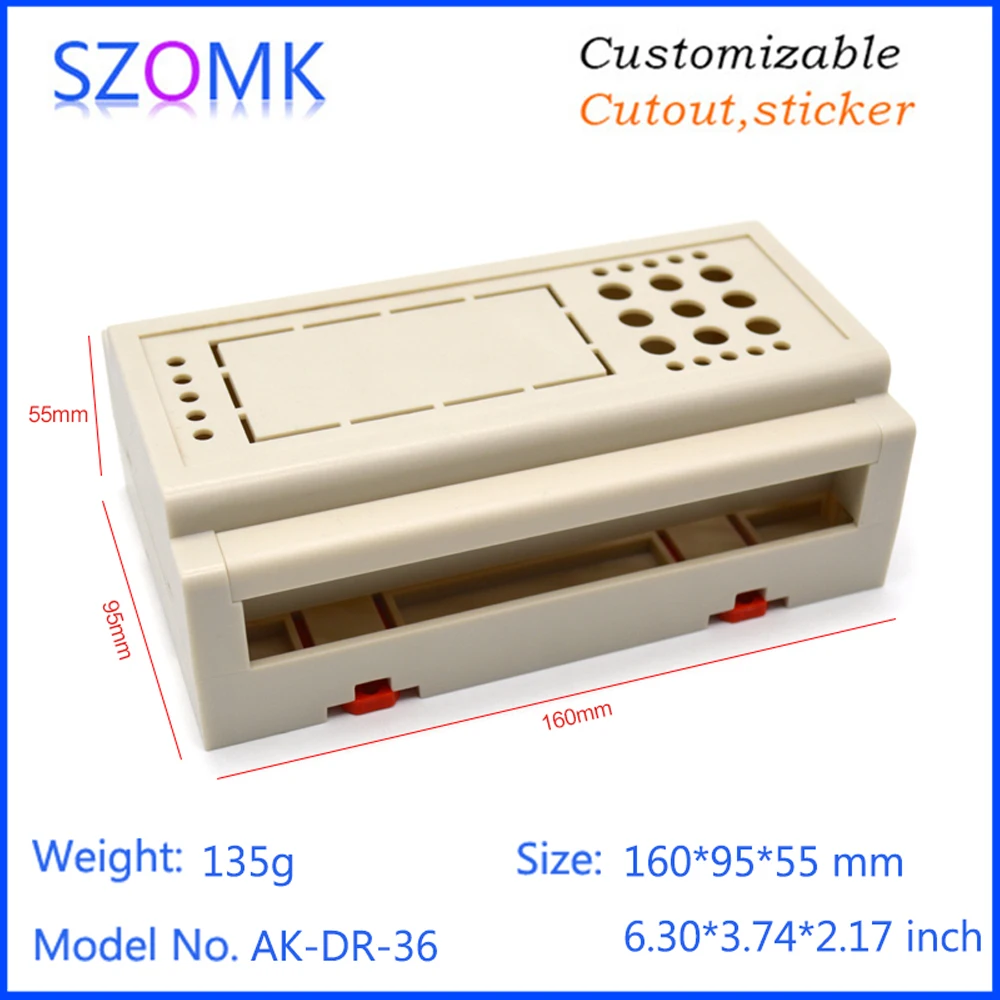 Szomk-carcasa de plástico PLC para interruptor de control, caja de plástico de 160x95x55mm, 1 unidad