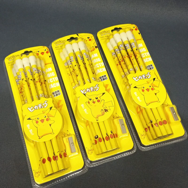 12/36PCS Pokemons Pikachu Pencils for School Kids Kawaii Pencil Pens for Writing Children's Stationery Paper Student Child Stuff