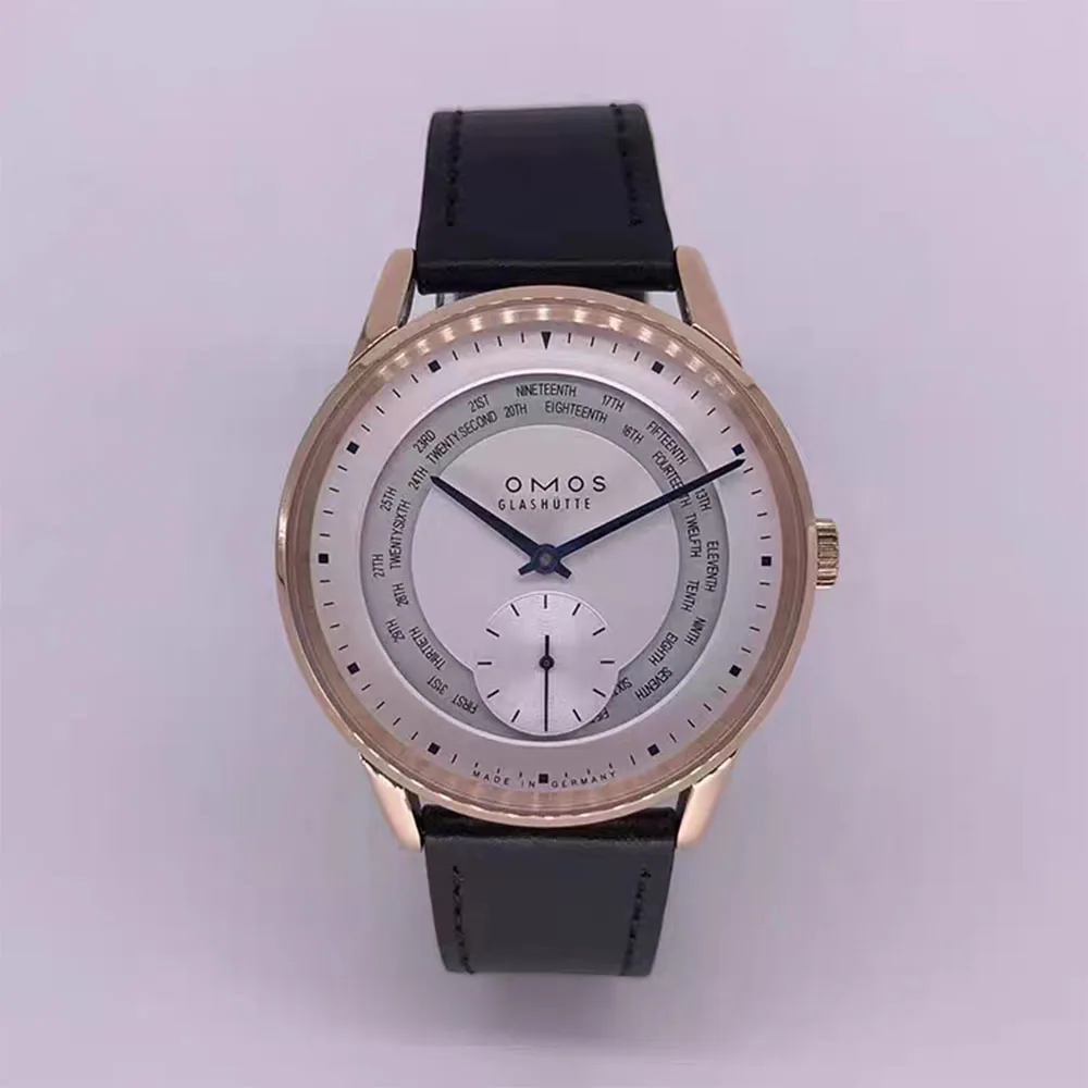 High-end men's 40mm automatic mechanical watch with hollow carved design, waterproof, calendar watch.