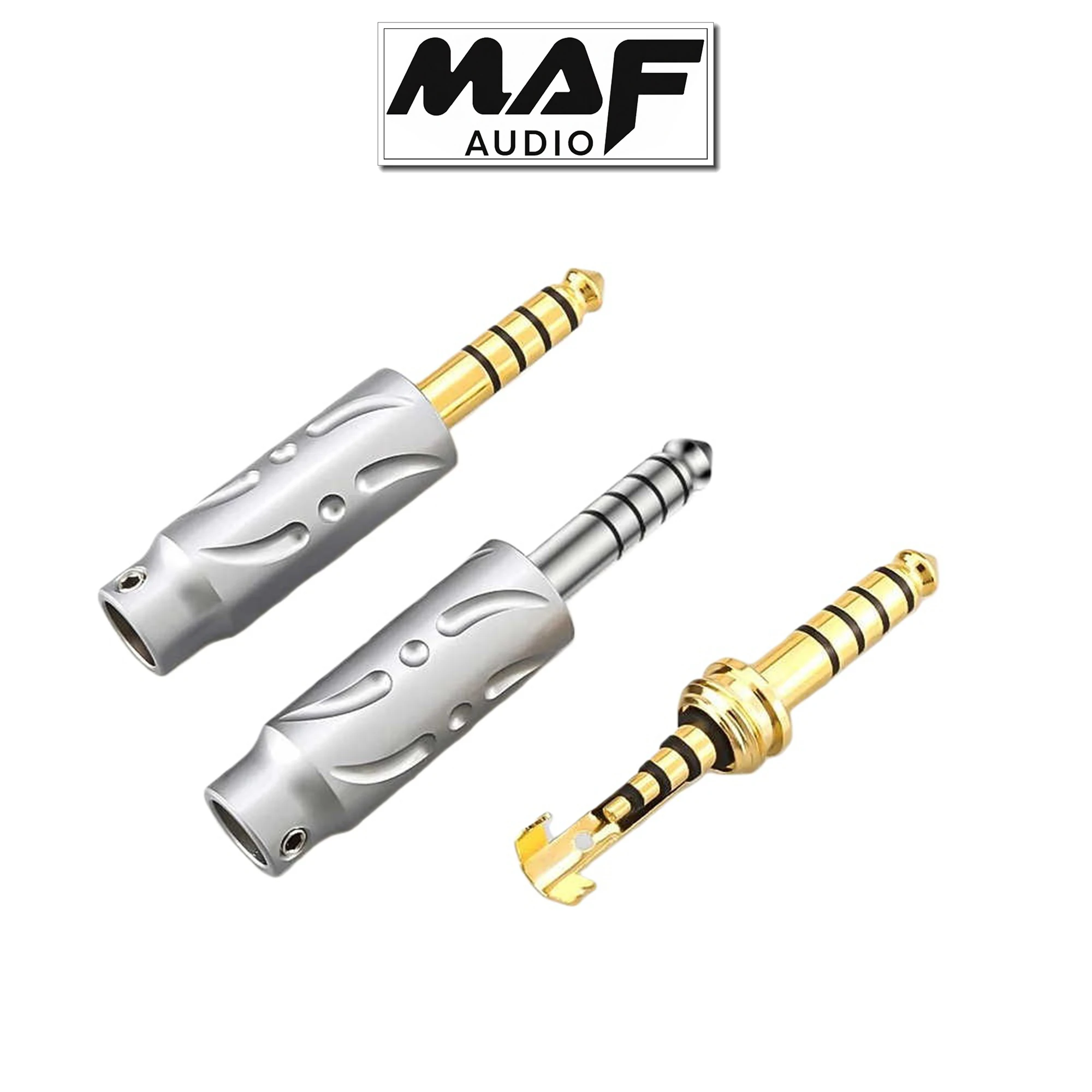1pc Viborg Hi-End VH303G 4.4mm Male Balanced Headphone Plug Gold Plated Copper Headset MIC Jack Connector HIFI DIY