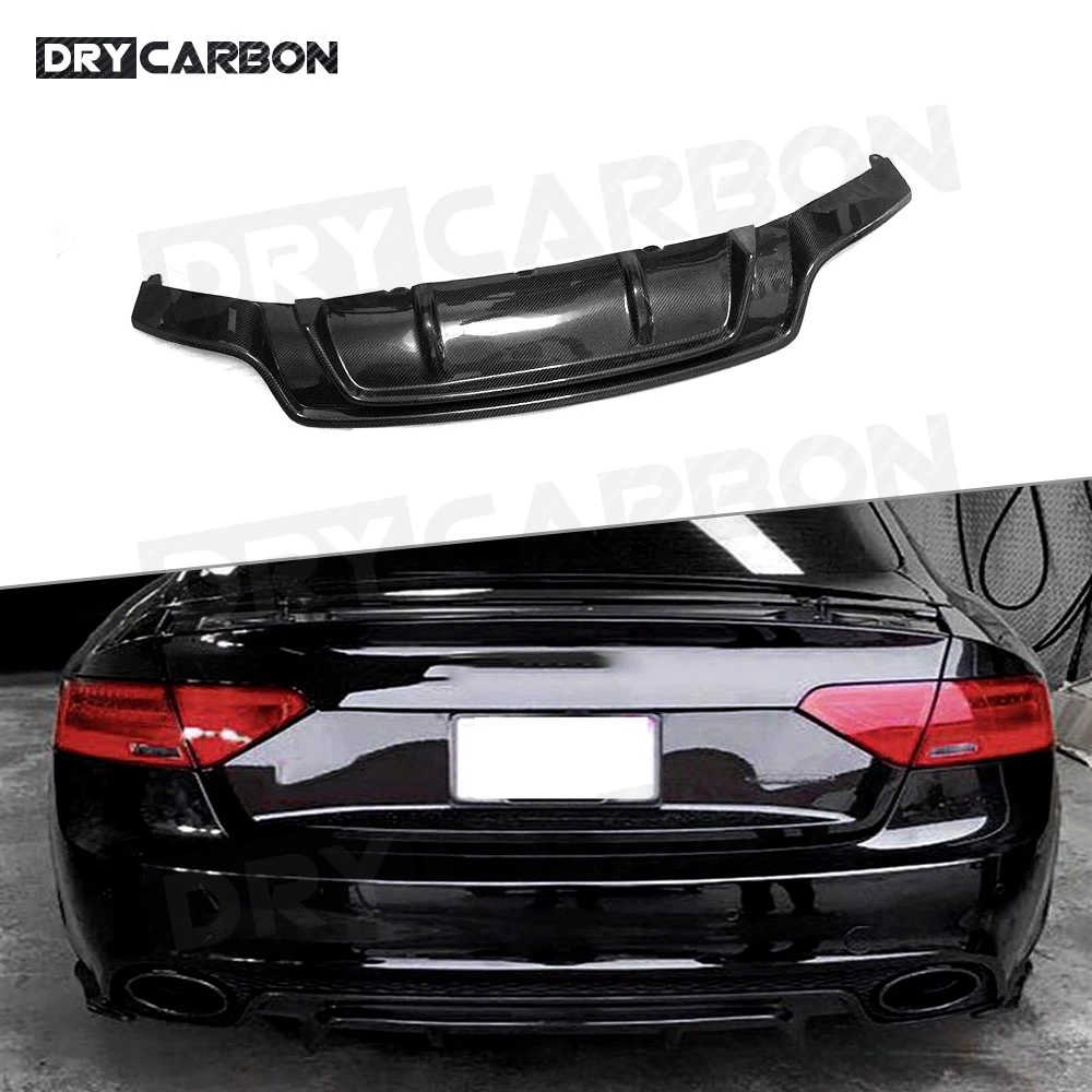 Carbon Fiber Rear Lip Spoiler for Audi A5 RS5 2012 2013 2014 2015 2016  Bumper Trim Cover Guard Car Styling Add On Accessories