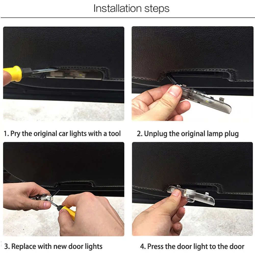 LED Car Door Welcome Bulb Ghost Shadow Courtesy Light Accessories For Nissan Armada Titan Altima Coupe Sedan Teana Maxima Quest