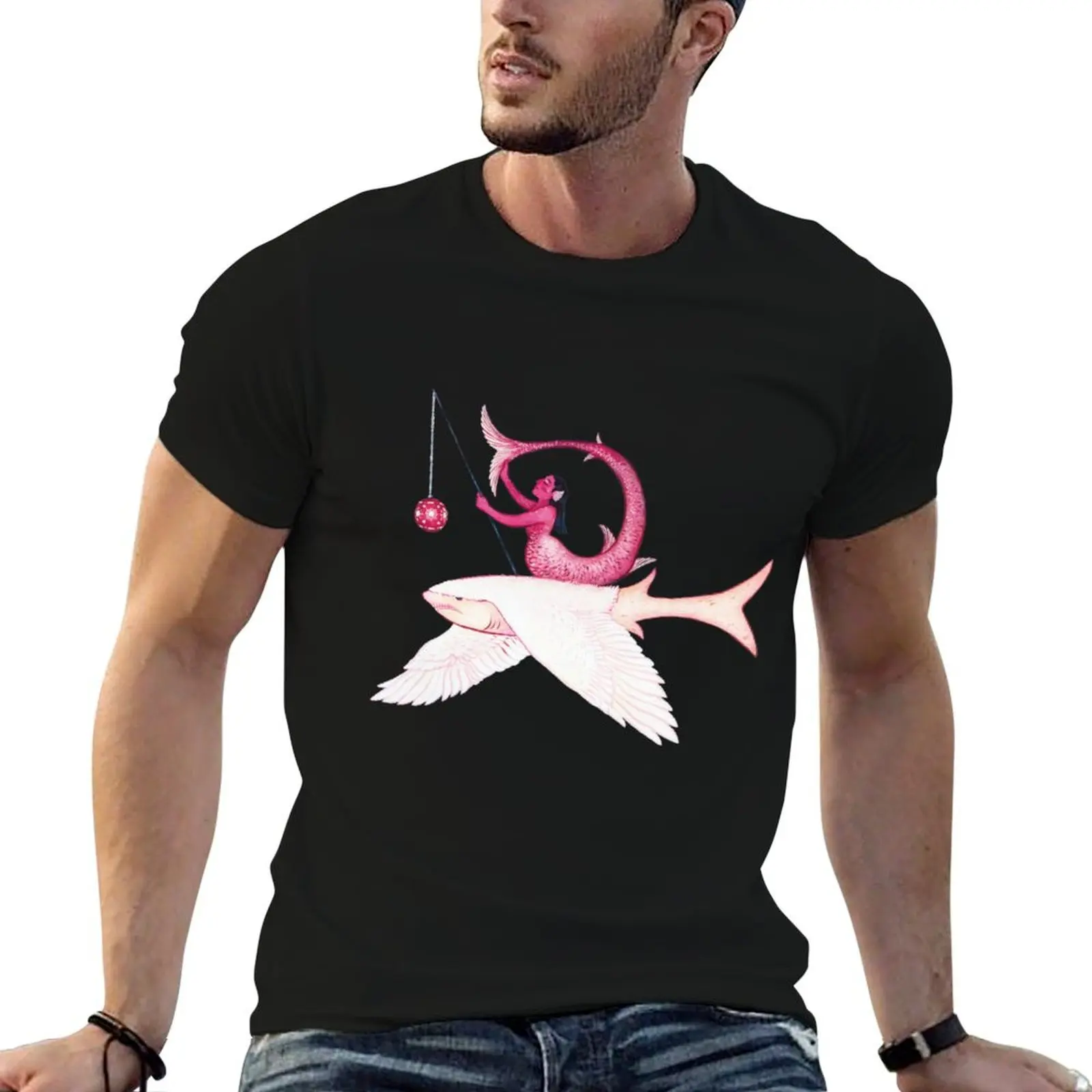 Mermaid - Garden of Earthly Delights T-Shirt Clothing topping Men's cotton t-shirt