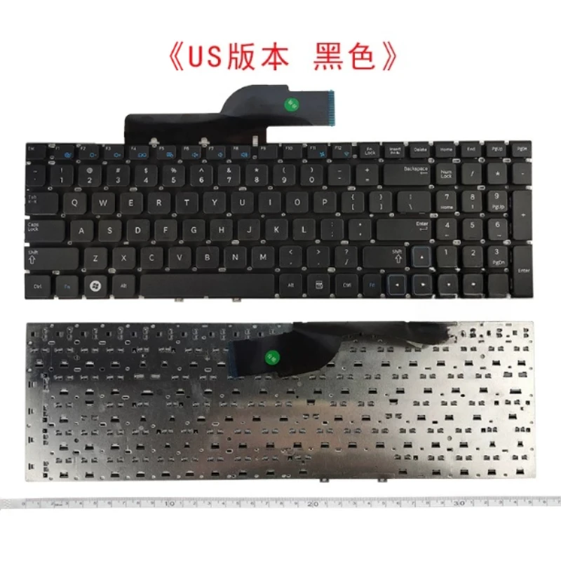 Teclado para Laptop Samsung NP300E5V 355V5C 350V5C 550P5C 270E5V 275E5V Layout US Preto/Branco