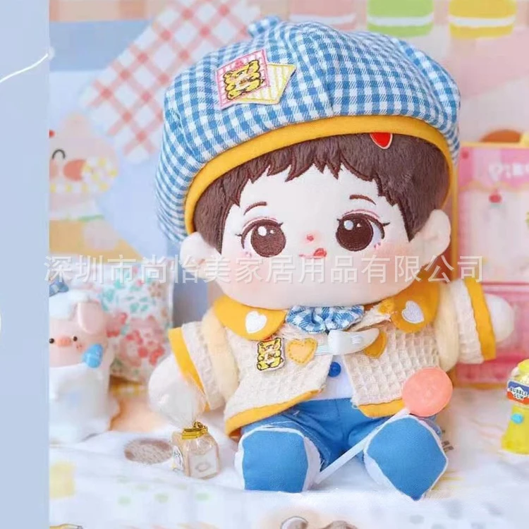 20cm Cartoon Star Doll Changing Clothes New Cotton Doll Hat Sweater Accessories Baby Doll Clothes Kawaii Doll Clothes