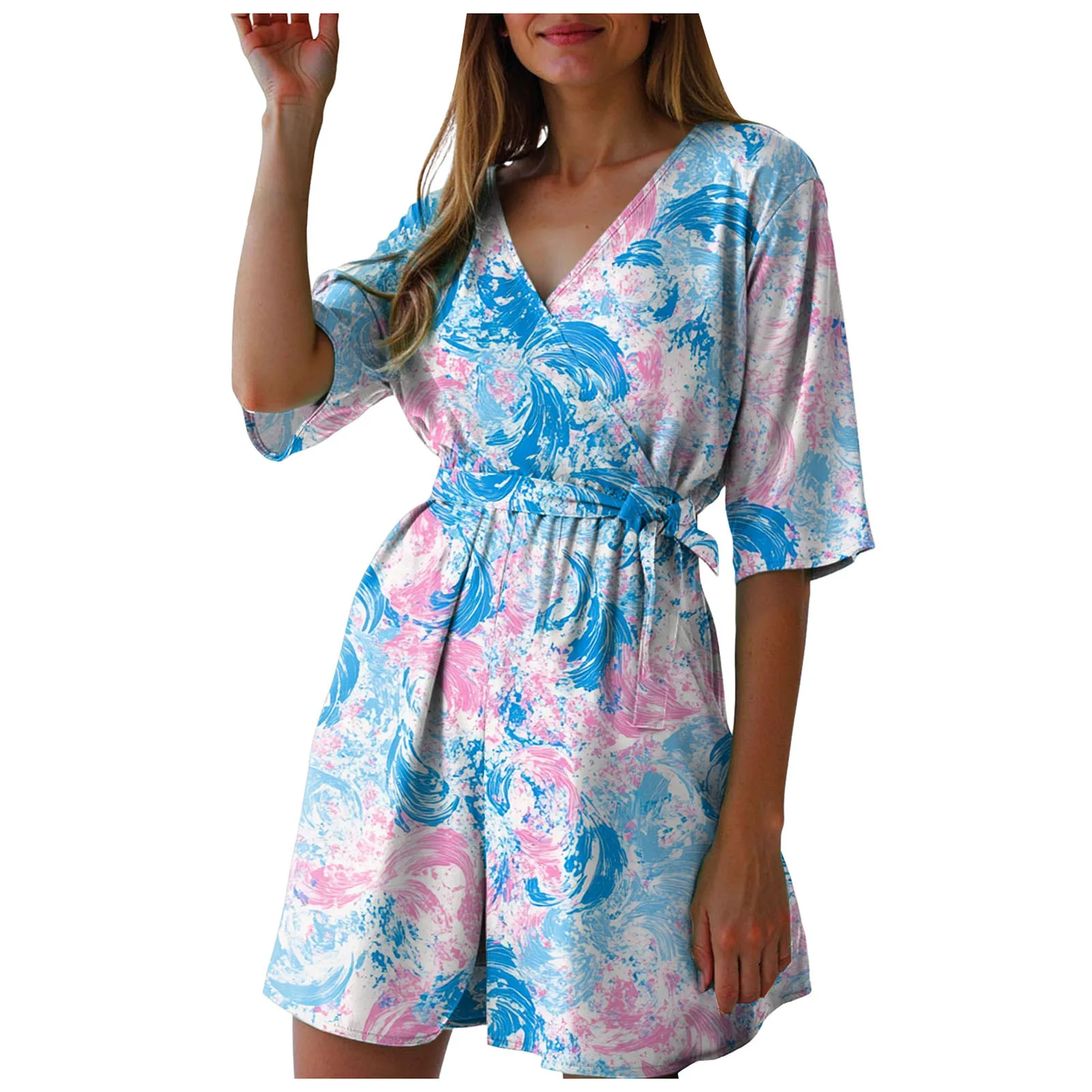 

Womens Beach Party Wide Leg Jumpsuit Retro Rompers Boho Style Short Sleeves Jumpsuits Wide Leg Overalls For Women Summer Outfits