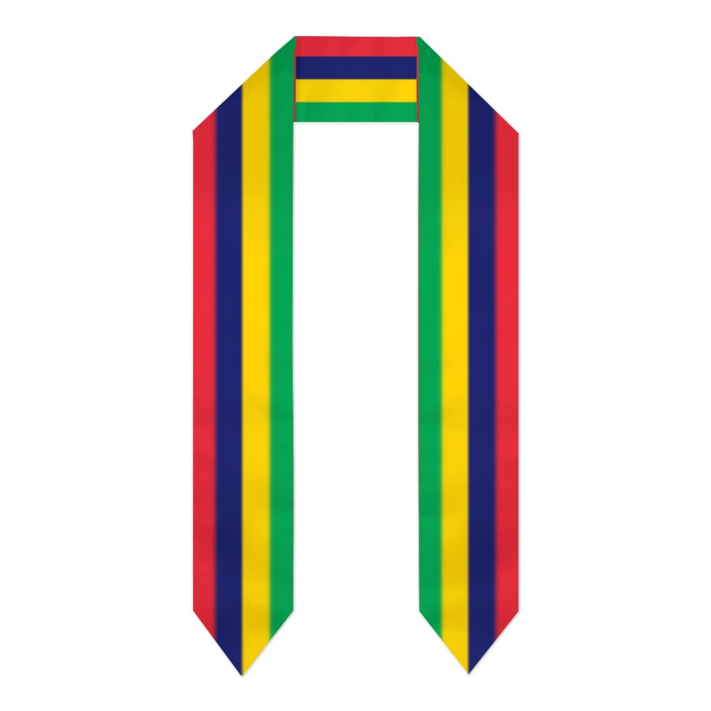 

Выпускной пояс, шарф с флагом Мавритиса, шаль, палантин, сапфирово-синий цвет со звездной полосой, аксессуар для бакалавра, лента 180*14 см