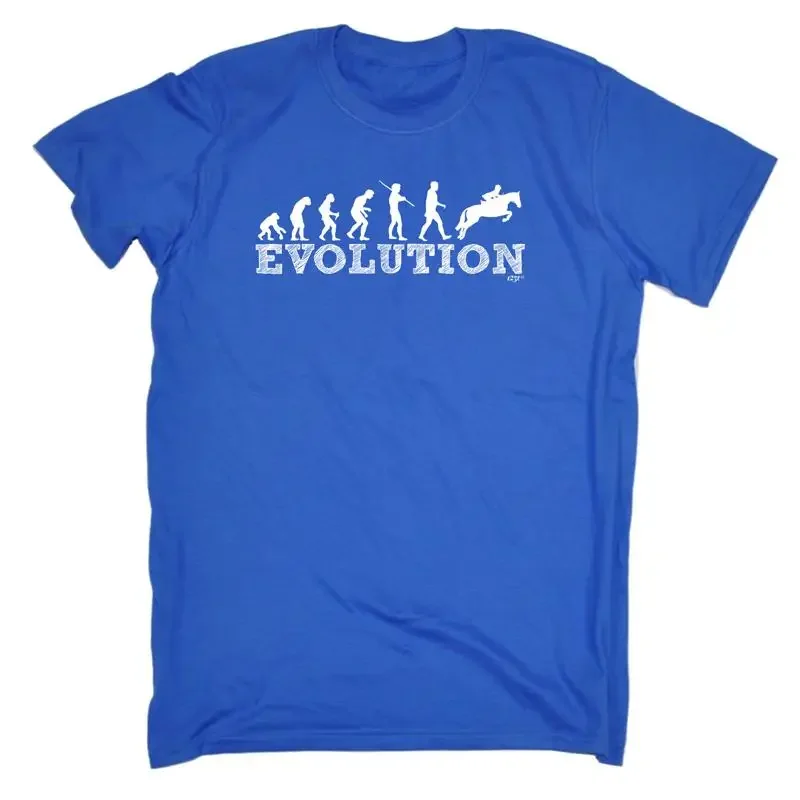 Evolution Horse Jumping Mens Funny Novelty Top T Shirt