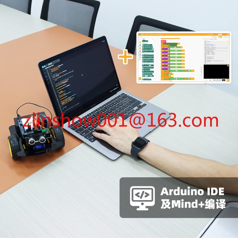 Picture 4: Compatible with Arduino Smart Car Robot Kit Obstacle Avoidance Wireless Remote Control ESP8266 D1 WIFI Car