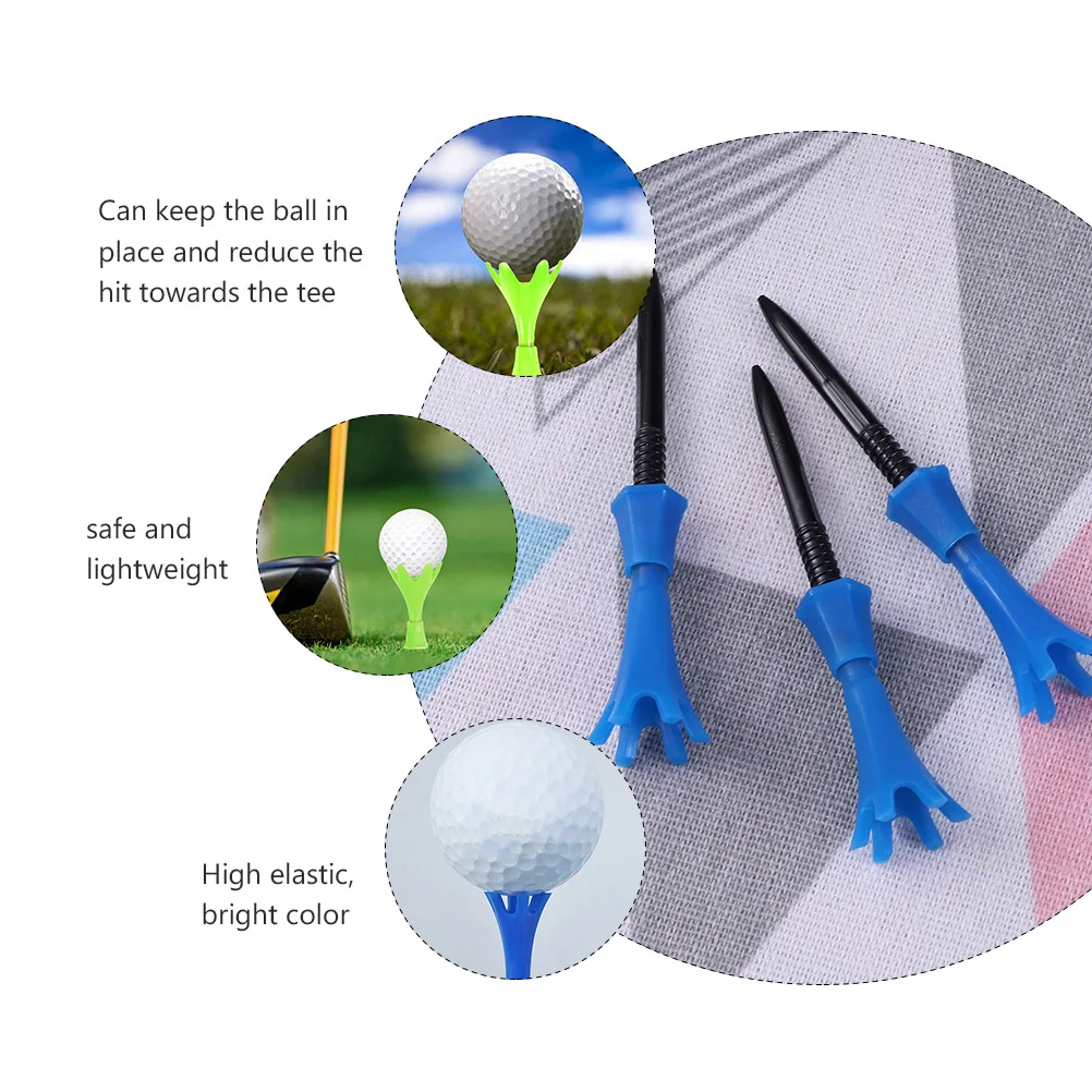 

3Pcs High Elastic Golf Tees Durable Material Long Service Time Reduce Hit Resistance Compact Size Easy Carry for Men