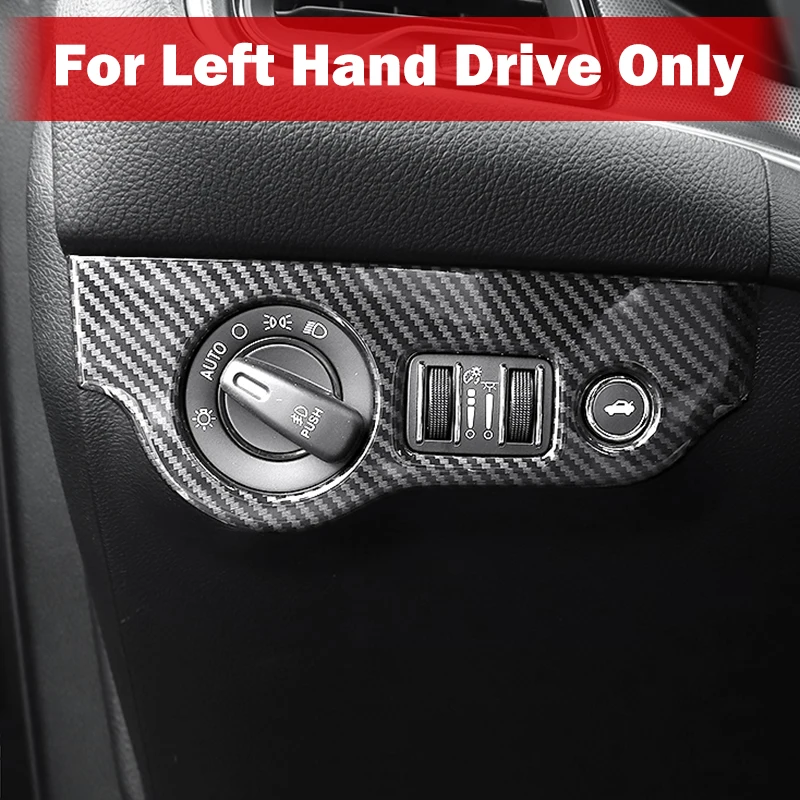 Carbon Fiber Interior Dashboard Switch Trims Stylish For Dodge Charger Challenger Chrysler 300 300C Accessories