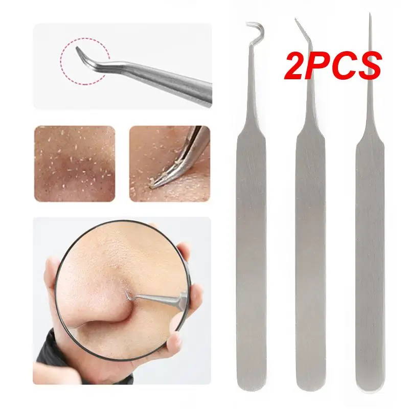 Pince à épiler pour le soin du visage, nail art, gadgets de soins qualifiée aux polyvalents, non ald, manucure, extension de cils durable, premium, exclusif, 2 pièces