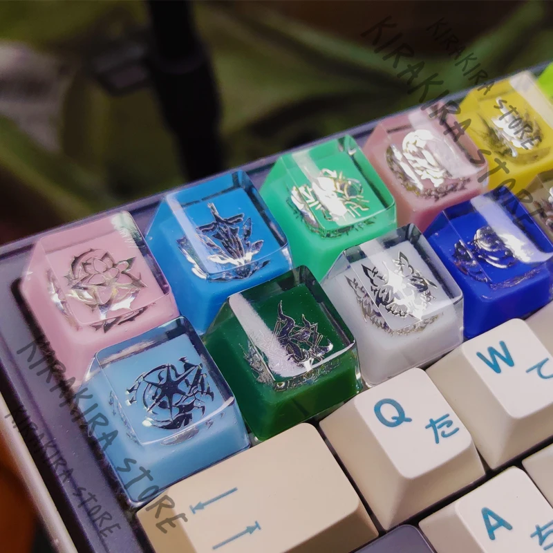 Honkai: Star Rail Boothill The Herta Imbibitor Lunae Elysia Tastiera in resina Cap Anime Keycap gioco di cartoni animati Cosplay Regali di compleanno