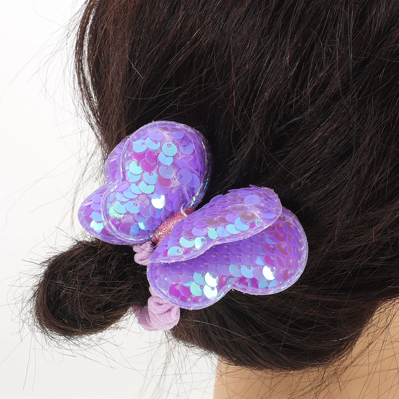

14Pcs Hair Ties Glitter Bow Soft Elastic Hair Bands Cute Cartoon Butterfly Scrunchies Ponytail