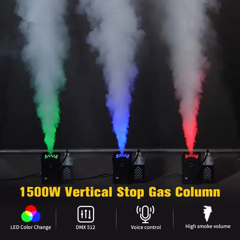 High Power 3000W DMX RGB LED Vertical Smoke Column Fog Machine for Events