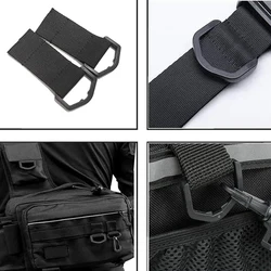 10pcs Plastic D-Ring Buckles For Hooks Backpack Straps Webbing Ring 12mm~50mm Black