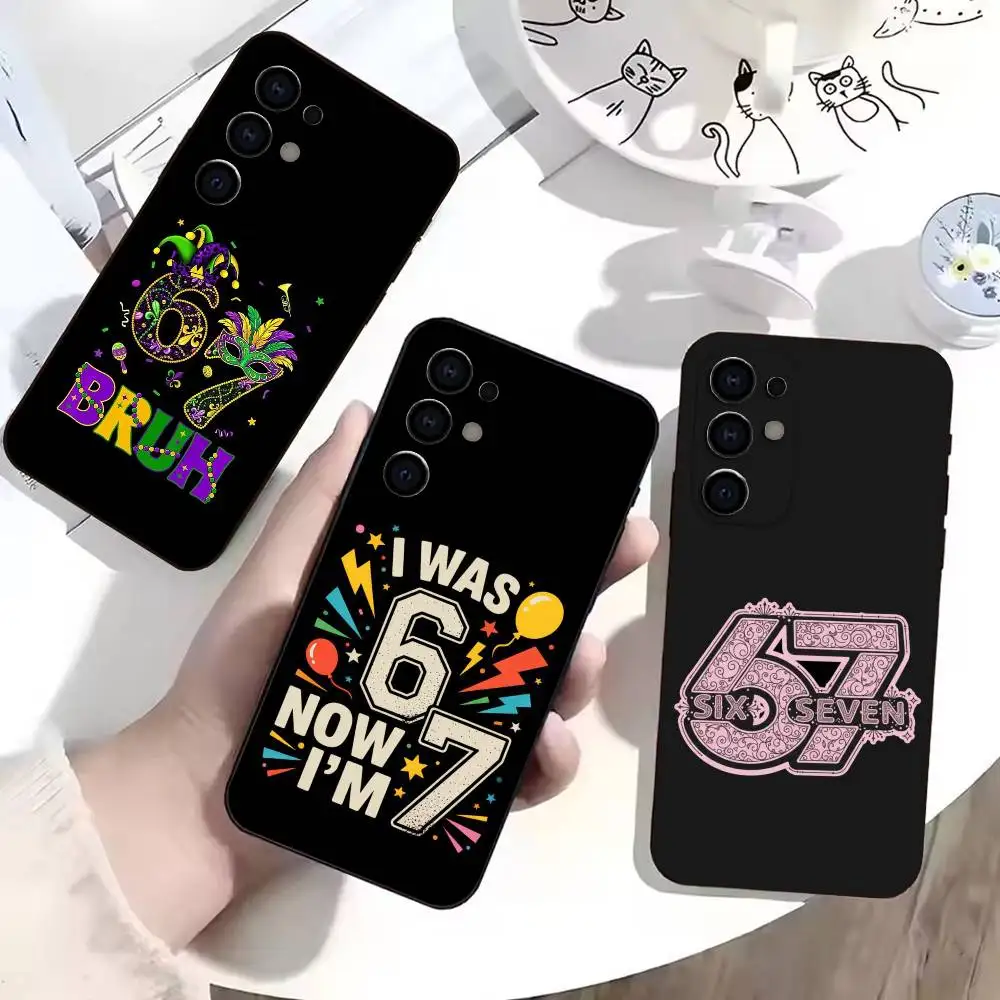 six seven awesome mad  Phone Case Black Silicone Soft For Samsung S25,S24,S21,S22,S23,S30,Ultra,S20,Plus,Fe,Lite