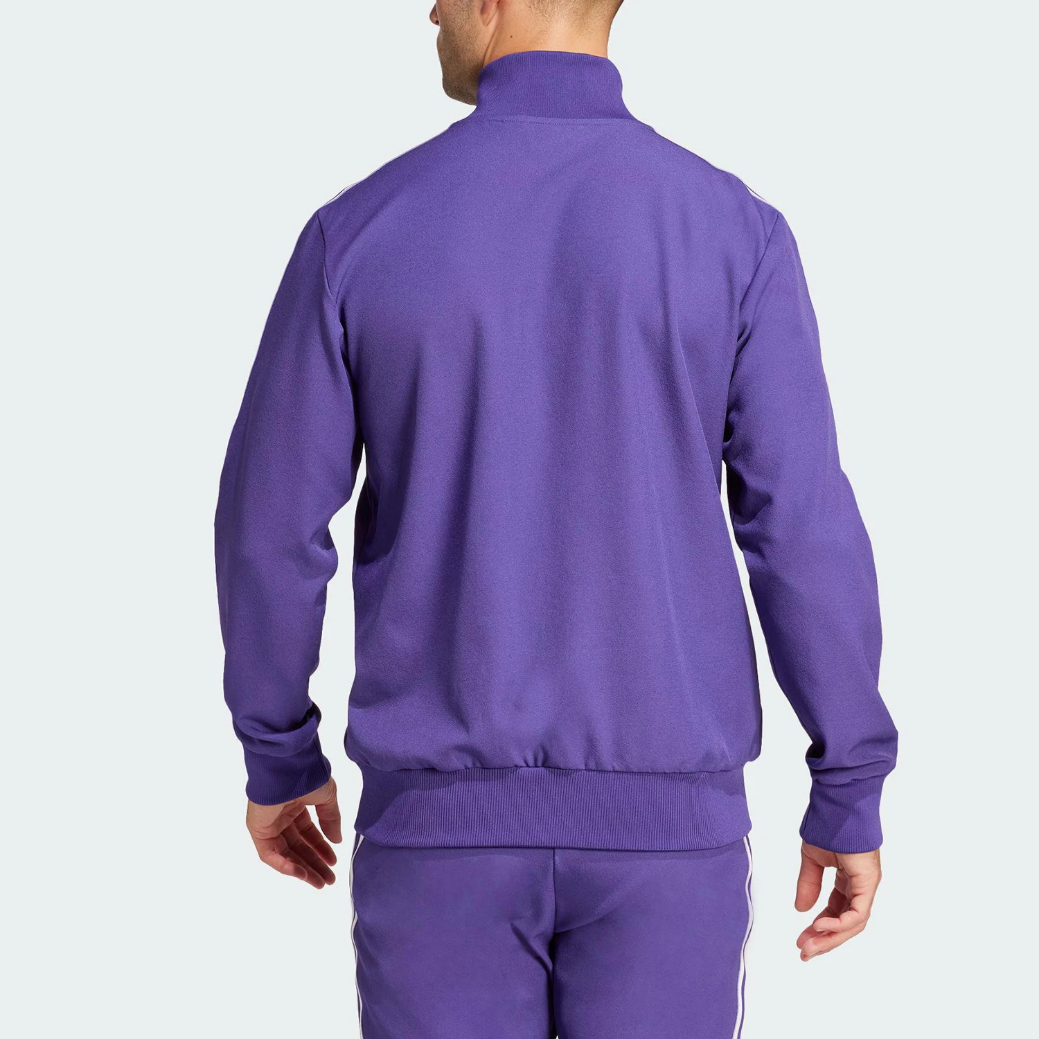 Adidas Giacca ufficiale con colletto alla coreana da allenamento per calcio da uomo a tre strisce JF2582