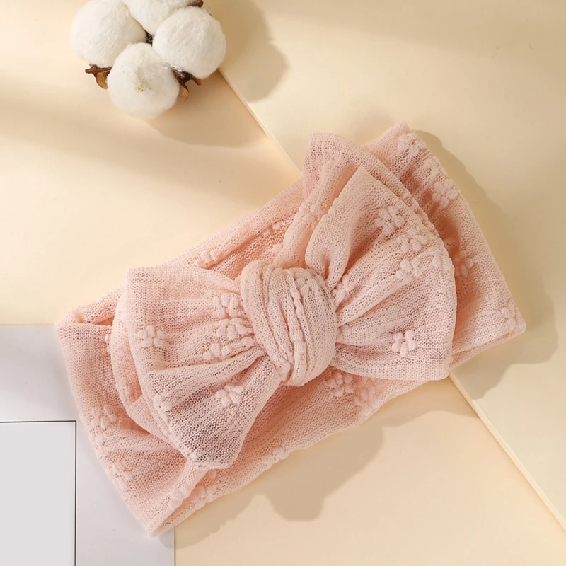 F62D Baby Girls Headband Newborn Hair Bands Bow Hair Ribbon Fashion Headdress Toddlers Photography Props Hair Accessories