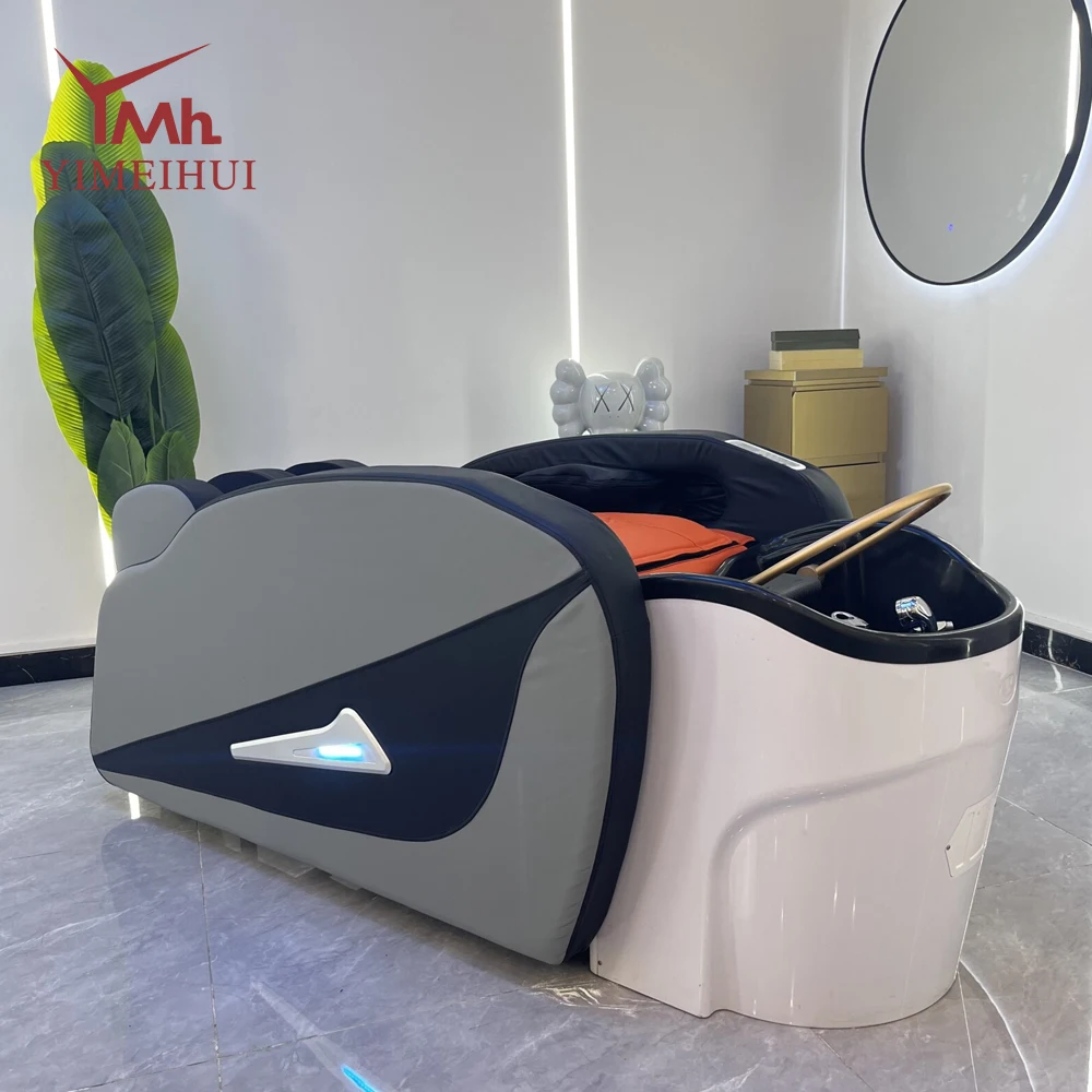 

Hairstylist's Preferred Comprehensive Water Circulation Therapy Hair Salon Massage Seat Leather Acrylic Basin Bed
