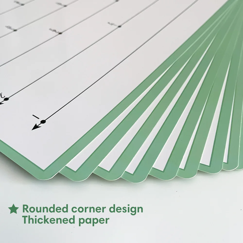 Erasable Fraction Chart 10 PCS Double-sided Teaching Aids for Children Mathematics Fraction Learning